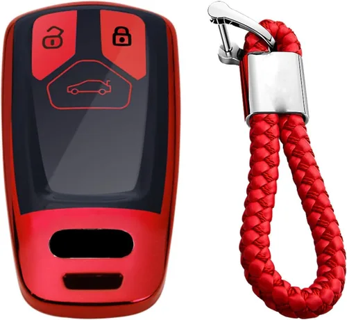 Miniatura 11 de Funda de goma de silicona suave con textura de fibra de carbono para Audi A4 A4L A5 A6 A7 A8 Q5 Q7 R8 RS Q3 RS4 RS5 RS7 S4 S5 S6 S7 S8 SQ5 SQ7 TT
