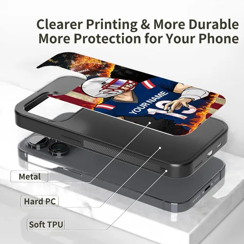 Miniatura 3 de Fundas de teléfono con nombre personalizado, diseño divertido para niños y hombres para iPhone 11 12 13 14 15 16 Pro Max Plus Mini Xr Xs para New