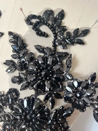 Miniatura 3 de Disfraces de costura, parches y apliques de encaje, adorno de decoración de pecho con cristales acrílicos de cristal, diamantes de imitación