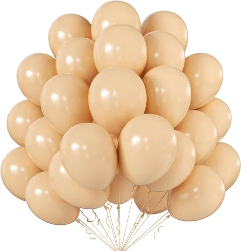 Miniatura 52 de KALOR Globos dorados champagne, 100 piezas de 5 pulgadas de globos mini de látex mate para arco de guirnalda de globos, decoración de cumpleaños
