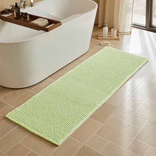 Miniatura 13 de Triohero Tapete de baño con diseño de gofre, tapete de baño pequeño y bohemio, antideslizante, lavable, ultra suave, súper absorbente, de secado