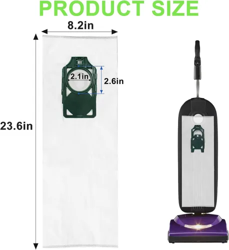 Miniatura 2 de Paquete de 9 bolsas de repuesto para aspiradora vertical Riccar Supralite Series RLH-6, bolsas HEPA para aspiradoras verticales Simplicity Freedom