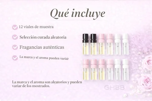 Miniatura 4 de Set de descubrimiento muestrario de perfume de diseñador para mujer lote x 12 frascos de muestra - Muestras de fragancias de gama alta para mujer