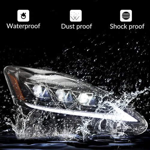 Miniatura 8 de VLAND Faros delanteros y luces traseras aptos para Lexus IS250 IS350 IS 220d 2006-2012 (luces traseras no para IS250C 350C/convertible), faro 11-14
