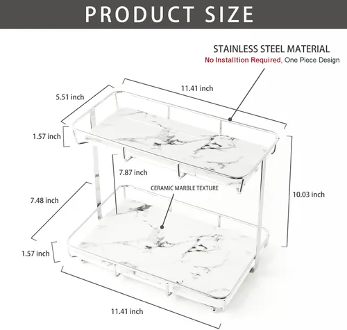 Miniatura 6 de Organizador de Baño para Encimera Organizador de Perfumes Organizador de Maquillaje Estante de Almacenamiento y Exhibición de Cosméticos Bandeja