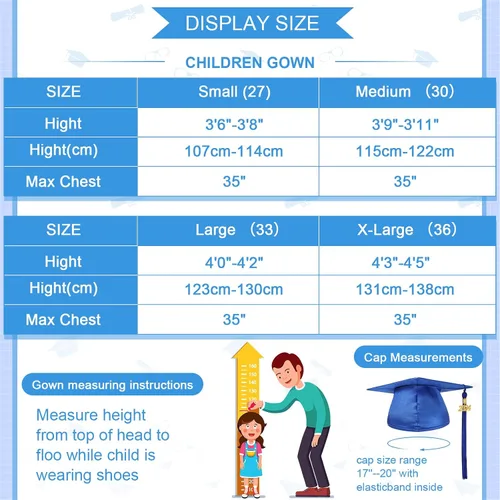 Miniatura 4 de Zhanmai Juego de estola de bata de graduación para preescolar y jardín de infantes 2025 con calcomanía de certificado de borla para regalo de niños