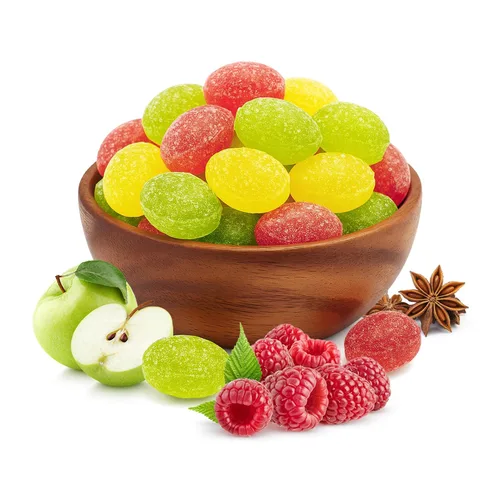 Miniatura 4 de NY SPICE SHOP Mix Fruits - Gotas de caramelo lijadas, 1 libra de gotas lijadas antiguas, dulces frescos y deliciosos a granel, caramelo duro lijado