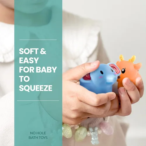 Miniatura 4 de Hely Cancy Juguetes de baño para bebés de 18 meses, juguetes de bañera de animales sin agujeros, juguetes de bañera para bebés