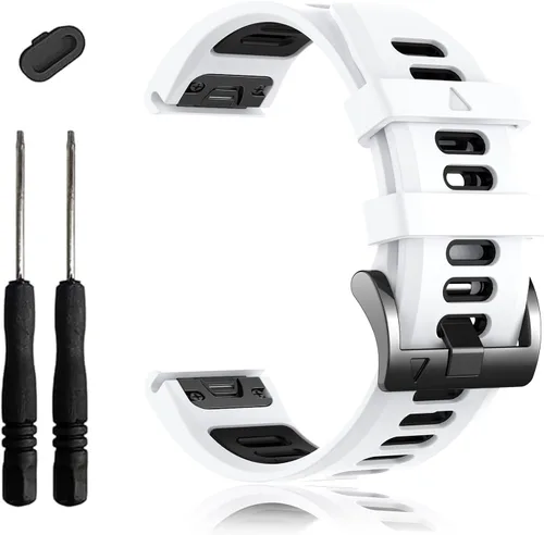 Miniatura 9 de EZMVZKU 26mm Quickfit Watchbands for Fenix 8 AMOLED 51mm/Fenix 7X/7X Pro/6X/6X Pro/5X Plus/3 HR, Sport Silicone Straps Compatible with Garmin Enduro