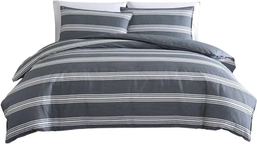 Miniatura 6 de Nautica - Juego de edredón King, ropa de cama reversible de algodón con fundas a juego y bolsa de lavandería reutilizable, peso medio, certificado