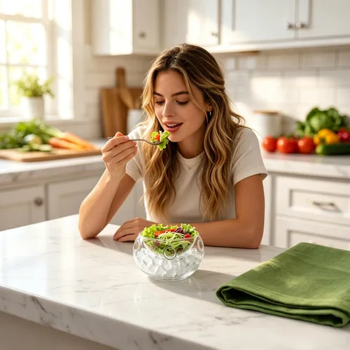 Miniatura 4 de Kichvoe Cuenco de hielo seco de cocina de 5.9 pulgadas, cuenco de vidrio para inmersión en frío, recipiente para servir frutas, postres y fiestas