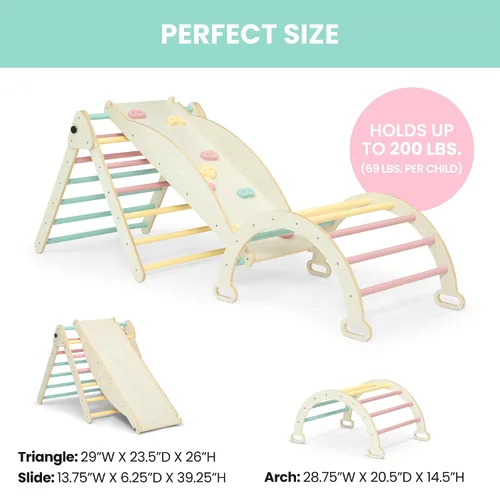 Miniatura 7 de Delta Children Lil' Climber Gym - Gimnasio de escalada en interiores / gimnasio de la jungla para niños - Juguete Montessori con arco