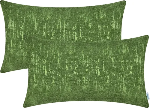 Miniatura 32 de CaliTime Juego de 2 fundas de cojín de felpilla súper suaves teñidas de mármol jacquard para sofá, decoración de casa rural, 18 x 18 pulgadas