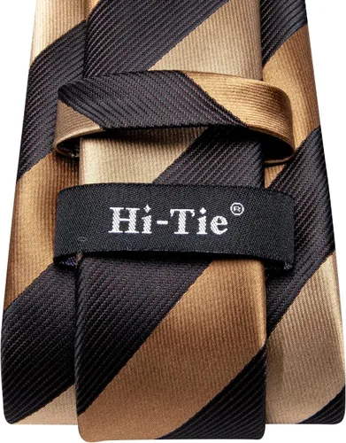 Miniatura 73 de Hi-Tie Corbata clásica de cachemira para hombre con pañuelo y gemelos a cuadros