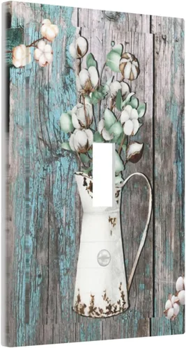 Miniatura 125 de Farmhouse Coffee Primitive Coffee Bean Kitchen 3 Gang Triple Interruptor de Luz de Palanca Cubierta de Placa de Pared Placa Frontal Eléctrica Café