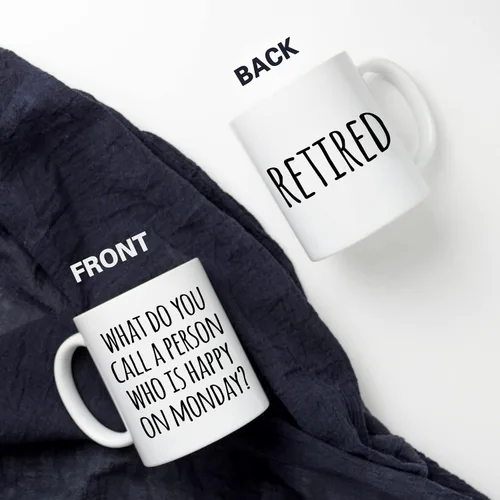 Miniatura 2 de Shqiueos Divertidos regalos de jubilación para mujeres y hombres, taza de feliz jubilado de 11 onzas, el mejor regalo de jubilación para mujeres