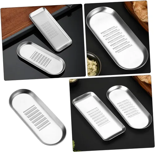 Miniatura 4 de Rallador de jengibre de acero inoxidable, raíz y ajo, herramienta de corte sin esfuerzo, fácil de limpiar, compacto para cocina