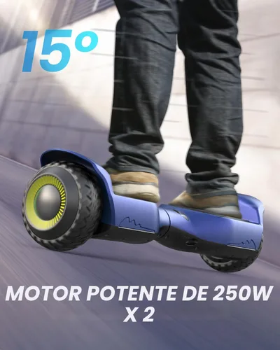 Miniatura 2 de Gyroor Scooter de equilibrio automático G13 todo terreno con luces LED, autoequilibrio todoterreno con Bluetooth para niños de 6 a 12 años y Negro
