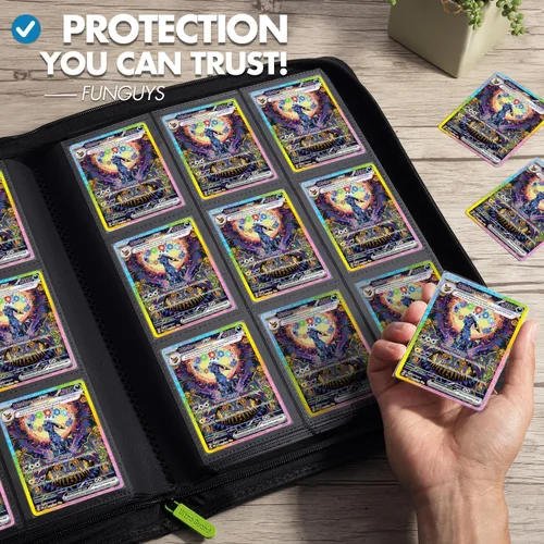 Miniatura 7 de FunGuys Carpeta para Tarjetas Comerciales de 9 Bolsillos, Carpeta de 504 Caras para Tarjetas Deportivas, Carpeta de Colección de Tarjetas