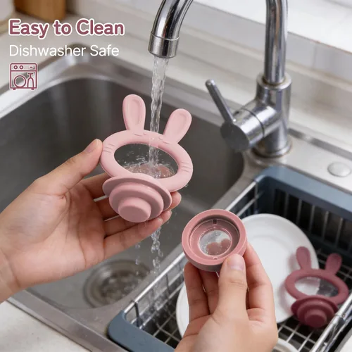 Miniatura 8 de Chupón alimentador de sólidos/frutas congeladas para bebés, juguete mordedor infantil 4M+, bolsa de silicona sin BPA y pezón, introduce sólidos