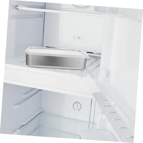Miniatura 9 de YARNOW Refrigerador de acero inoxidable con estante de malla de 9.44 x 7.28 x 2.28 pulgadas, recipiente de almacenamiento de alimentos para una