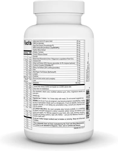 Miniatura 3 de Source Naturals Life Force Múltiples Multivitamínicos diarios sin hierro de alta potencia Vitaminas, minerales, antioxidantes y nutrientes – Energía