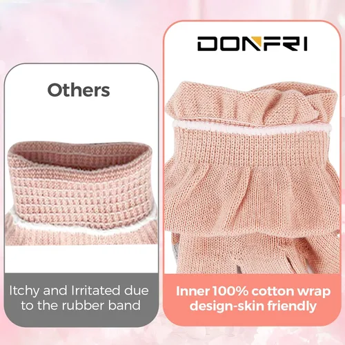 Miniatura 5 de Donfri 2 pares de guantes hidratantes de algodón para pantalla táctil durante la noche para SPA manos secas, cuidado de manos hidratantes día