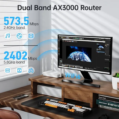 Miniatura 4 de Sistema de Puente Inalámbrico Punto a Punto CPE688KIT, con Router WiFi 6 AX3000, Soportes de Instalación Ajustables, Alcance de 5KM, Puertos Gigabit