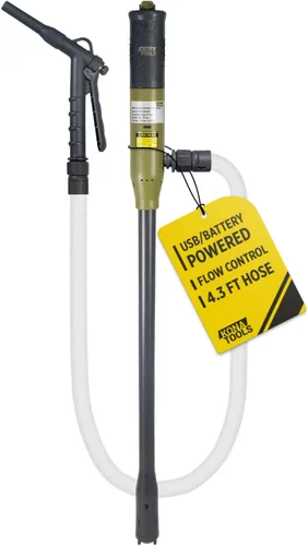 Miniatura 14 de Bomba portátil de transferencia de combustible con manguera de goma KTEP01MRUSB – Alimentada por batería y USB-C Boquilla de seguridad, manguera