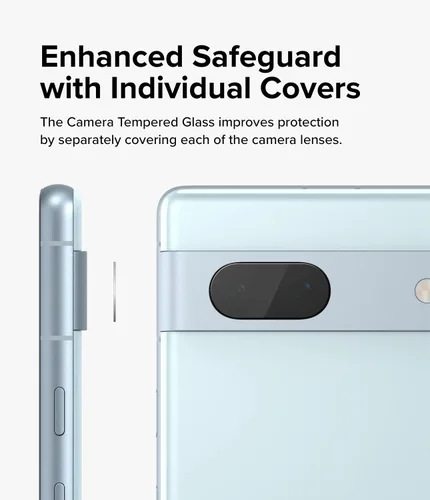 Miniatura 4 de Ringke Cristal de cámara [protección multicapa/paquete de 3] compatible con protector de lente de cámara Google Pixel 7a, cubierta de vidrio