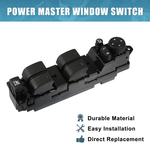 Miniatura 9 de X AUTOHAUX Interruptor de ventana de puerta principal delantera izquierda Interruptor elevalunas para Mazda 6 1.8 2.0 2 GS1E-66350A GS1E-66350
