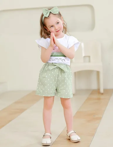 Miniatura 3 de MIGU Toddler Girl Clothes Summer Girls Clothing Sets Girl Stuff T-shirt Shorts Headband 3pcs Sets Gifts