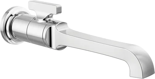 Miniatura 7 de Delta Tetra - Grifo de baño de montaje en pared de 1 agujero, dorado cepillado de un solo orificio para tocador, bronce champán T3589LF-CZ-PR-WL