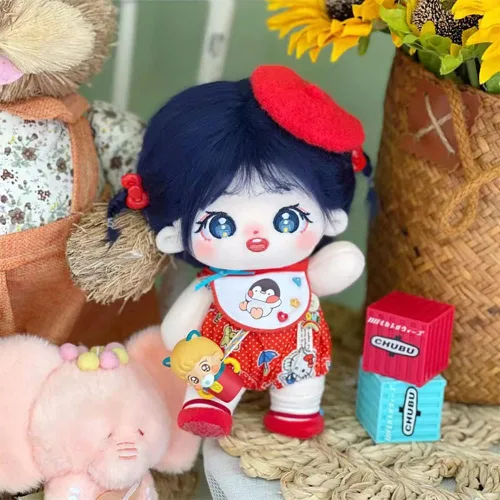 Miniatura 6 de niannyyhouse Muñeca de Peluche de 8" para Niña Cuerpo Relleno Humanoide sin Atributo 8" Cuerpo Normal Ropa Vestible para Vestir Regalos