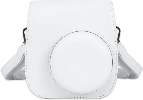 Miniatura 16 de Funda de piel sintética compatible con cámara instantánea Fujifilm Instax Mini 11 12 con correa ajustable y bolsillo (negro)