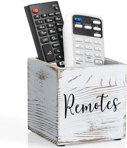 Miniatura 17 de DRASTAR Acacia Soporte para control remoto, soporte remoto de TV de madera, pequeño organizador de almacenamiento remoto, organizador de control