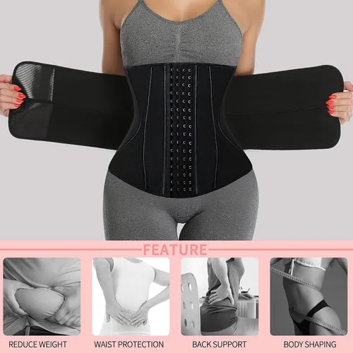 Miniatura 3 de KIWI RATA Entrenador de Cintura de Neopreno para Sauna Corsé Cinturón de Sudor para Mujeres Banda Ceñidora de Compresión para Entrenamiento Fitness