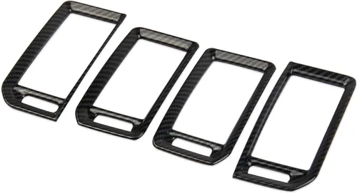 Miniatura 3 de Cubierta de ventilación de CA de salida de aire de fibra de carbono para consola central Nissan Frontier 2022-2024