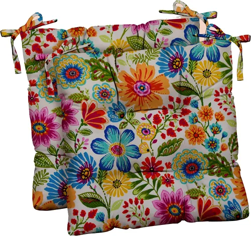 Miniatura 25 de RSH DECOR Juego de 2 cojines de asiento para silla de comedor para interiores y exteriores, 16 x 16 x 2 pulgadas, color a elegir