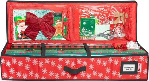 Miniatura 8 de HOLDN' STORAGE Contenedor de Almacenamiento Premium para Papel de Regalo - Duradero 600D Resistente a Desgarros, Cabe 27 Rollos de Papel de Regalo
