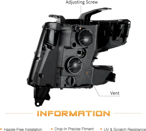 Miniatura 3 de JSBOYAT Conjunto de faros delanteros LED DRL proyector con bombillas para Chevy Tahoe 15-20/Suburban Halogen Headlamp