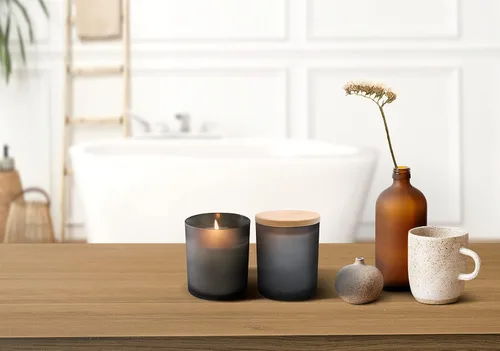 Miniatura 4 de Aroparc Paquete de 12 tarros de velas de 10 onzas con tapas, recipiente para velas para suministros de fabricación de velas, apto para lavavajillas