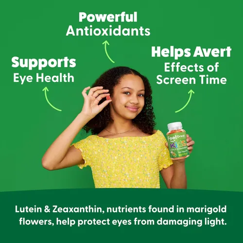 Miniatura 3 de Feel Great Kids - Vitaminas gomosas para ojos Vitaminas esenciales para los ojos luteína y zeaxantina Vitaminas veganas para ojos con sabor a