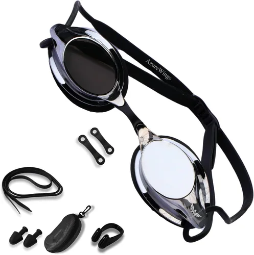 Miniatura 8 de Swim Goggles for Men Women – No Leak Anti-Fog UV HD Wide Vision, Racing & Swimming Goggles Black-Electroplate