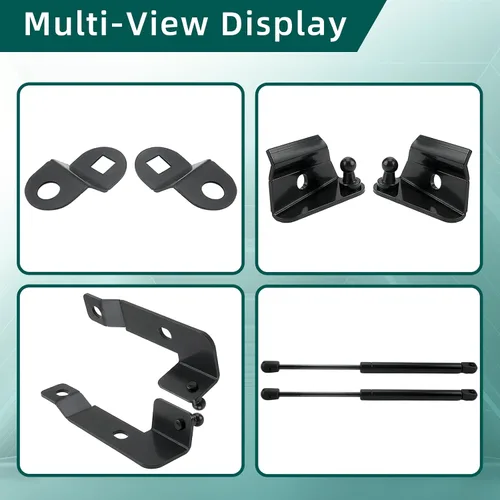 Miniatura 4 de AUTOKAY Capuchas de gas Soporte de elevación FBN-NH-D40 compatible con Nissan Frontier Navara D40 2004-2018, 2