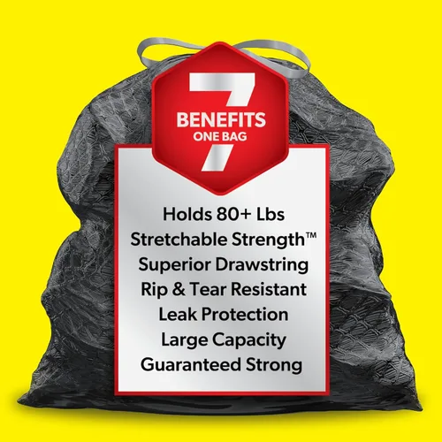Miniatura 3 de Glad ForceFlex - Bolsas de basura grandes y resistentes, con capacidad para más de 80 libras, 30 galones, 25 unidades (el paquete puede variar)