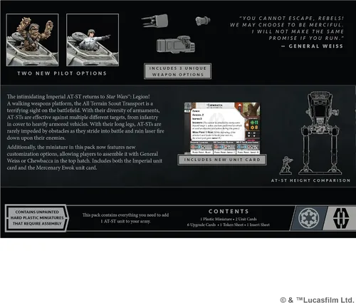 Miniatura 2 de Star Wars: Legion at-ST Walker Unit Expansion - Potencia de fuego mejorada. Juego de miniaturas de mesa, juego de estrategia para niños y adultos, a