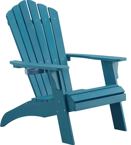 Miniatura 9 de Psilvam Silla Adirondack, silla para hoguera de madera de polietileno de gran tamaño con soporte para tazas, sillas de patio de soporte de 350 Blanco