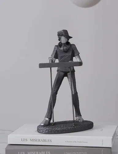 Miniatura 9 de HAUCOZE Estatua de músico, estatua musical, regalo, decoración del hogar, centro de mesa, escultura para piano estudio, dormitorio, poliresina, 10
