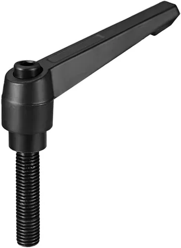 Miniatura 9 de uxcell Mango M6 x 1.575 in Palanca de sujeción ajustable Rosca Botón de trinquete macho roscado Perillas de tornillo de liberación rápida Pernos